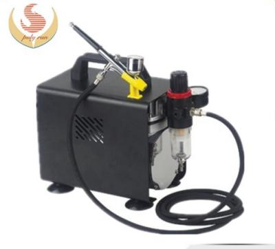 China Portable OIL-LESS Piston Tatoo Airbrush Compressor Kit with Airbrush Make Up DH18BK (GS, CE, ROHS, ETL, CETL) for sale