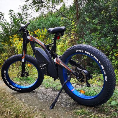 China Aluminum alloy off road fat tire 48v 18ah 1000w 1500w powerful elettrica fat tire bicicleta plegable electric bike with suspension for sale