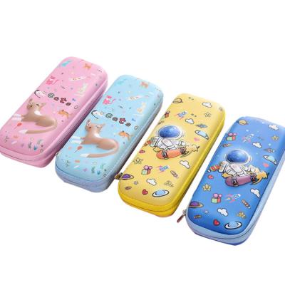 China Durable custom hot sale cute creative cartoon Eva animal printed pencil case for sale