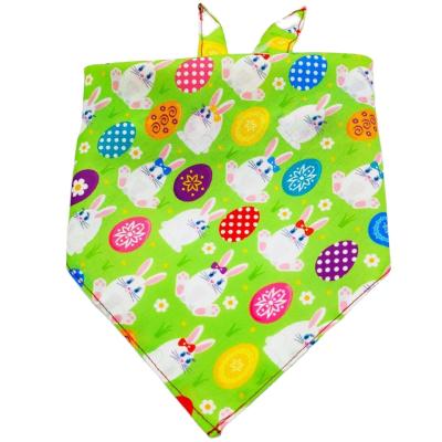 China Viable Wholesale Adjustable Pet Decoration Accessories Triangle Bibs Pet Scarf For Medium To Large Dogs Easter Dog Bandana for sale