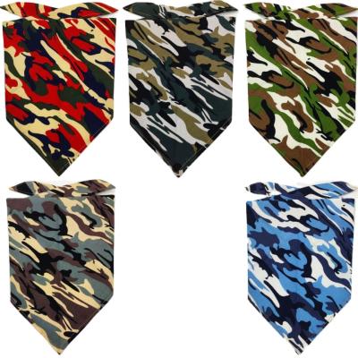 China Wholesale Viable Adjustable Pet Decoration Accessories Square Triangle Scarf Camouflage Custom Printed Dog Bandanas Dog Bandana for sale