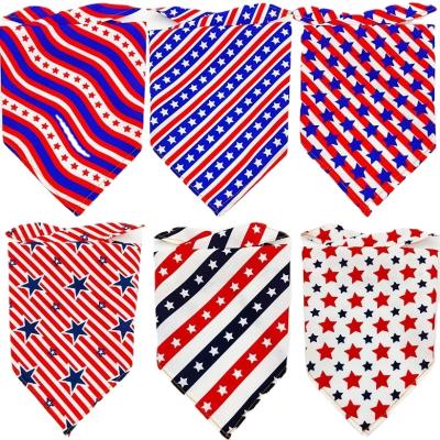 China Viable Wholesale Adjustable Triangle Scarf Accessories Decoration National Pet Flag Printed Custom Dog Bandanas Dog Bandana for sale