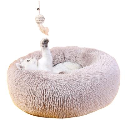 China Removable Cover Quality Dog Bed Memory Foam Bed Luxury Fluffy Donut Pet Supply Soothing Bed for sale