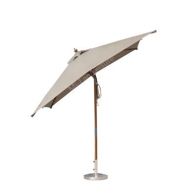 China Modern Pink White Umbrella Wood Frame Umbrella Umbrella With Windproof And Water Proof Function for sale