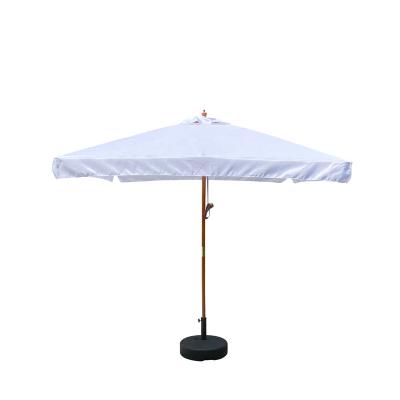 China OEM Modern Cheap Windproof 2.5x2.5m Wooden Parasol Umbrella Hardwood Outdoor Sun Umbrella for sale