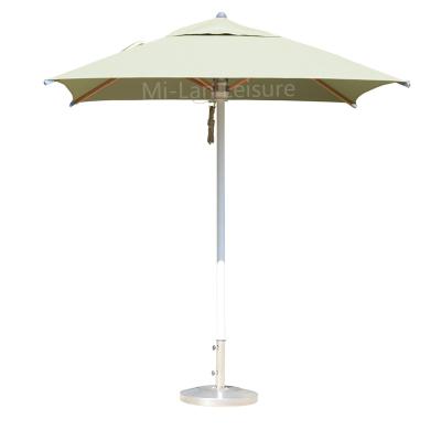 China Outdoor Hotel Modern Fashion Cafe Restaurant Patio Garden Wooden Parasols Umbrella for sale