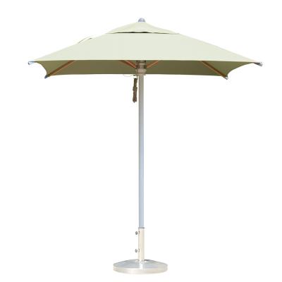 China Outdoor Hotel Modern Fashion Cafe Restaurant Patio Garden Wooden Parasols Umbrella for sale