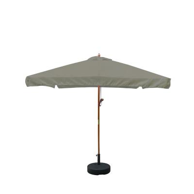 China 2.5x2.5m Modern Wooden Garden Parasol Pool Patio Umbrella With UV Protection for sale