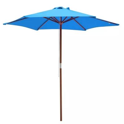 China Modern Parsale Customized Solid Wood Frame Parasol Center Outdoor Beach Wooden Umbrella for sale