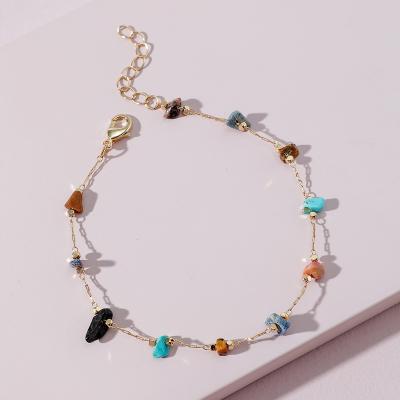 China FASHIONABLE beaded chain anklet of European and American fashion jewelry for sale