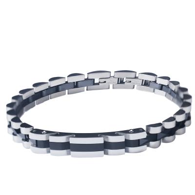 China FASHIONABLE 2022 Latest European and American Stainless Steel Fashion Men's Bracelet Simple Style for sale