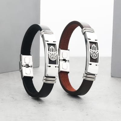 China The FASHIONABLE retro student simple creative bracelet European and American hip-hop leather bracelet men's leather bracelet for sale