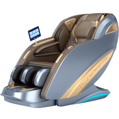 China 2022 Luxury AI Office Chair AI Electric Body Massage Recliner 4D Weightless Shiatsu Touch Screen SL Track Smart Massage Chair for sale