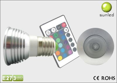 China RGB 3w Led Spot Lamps Dimmable Mr16 / E27 / GU10 Led Spotlight With CE for sale