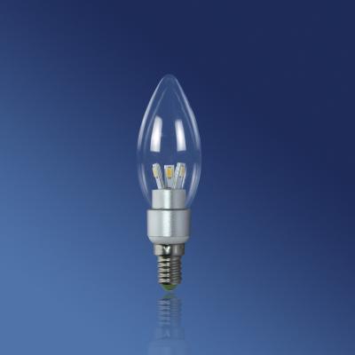 China 5630 E14 3W 210lm pointed, elongated tail Dimmable Led Candle Light Bulbs for sale