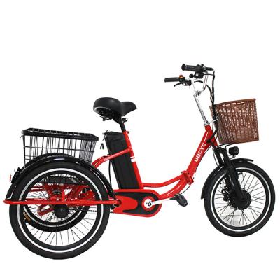 China Hot sale adult cargo 24 inch 3 wheel electric tricycles/high quality custom made cheap three wheel triciclo electrico tricycle/OEM e for sale