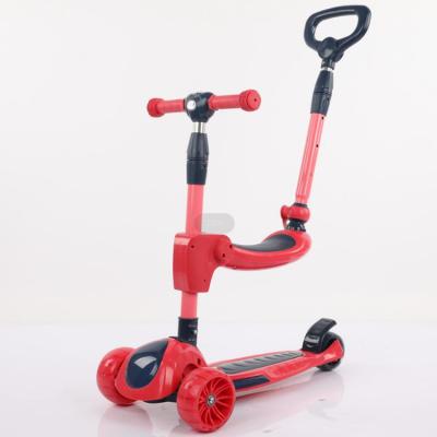 China Plastic Baby 3 In 1 Foldable Portable 3 Wheels Kids Scooter With Seat Kids Kick Scooter for sale