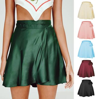 China Anti-Static Summer Fashion Skirt Girls High Waist Ruffle Skirt Beach A Line Wrap Skirt for sale