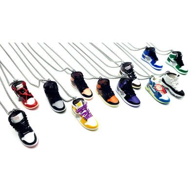 China New Design Eco-Frendly Hip-Pop Fashion Mini Shoes Chain AJ1 Jordan Necklace Pendant Key Chain Jewelry With Sneaker Key Chain for sale