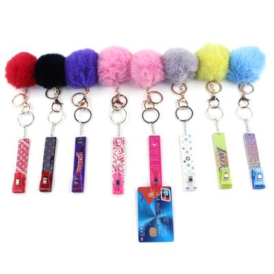 China Eco-Frendly Manufacturer Wholesale Amazon Hot Sale Acrylic Material ATM Card Clip Puller Key Chain For Long Nails Girl for sale