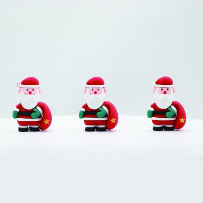 China Wholesale Snowman Shape Santa Claus Accessories Christmas Gift Eco-Frendly Family PVC Key Chain for sale