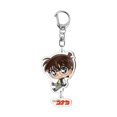 China Promotional Gift Conan Anime Glitter Acrylic Key Chain/Decoration Gift/Souvenior Newcomer Detective With Backpack Dangle Acrylic Key Chain for sale