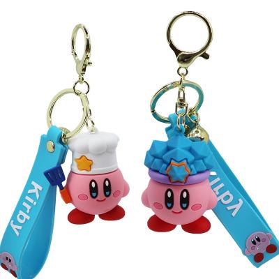 China Eco-Frendly High Quality Lover Gift Sell 2pc 3D Figure Character In 1 Set Pink Color PVC Key Chain Rubber Key Chain for sale