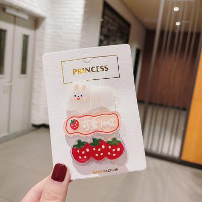 China Fashion Anime Children Hair Accessories Strawberry Cartoon Cute Hair Clips Hair Clips Set for sale