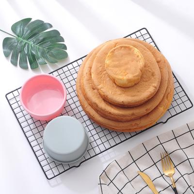 China Round Shape High Quality Sustainable BPA Free Multiple Size 100% Birthday Food Grade Cake Mold Heat Resistant for sale