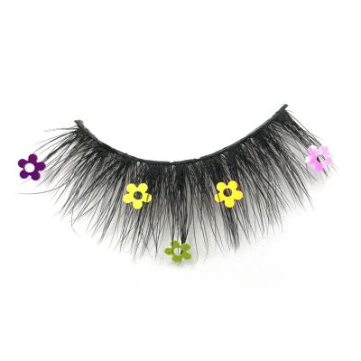 China 3d 5d effect new arrival glitter lashes 25mm false sparkle eyelash glitter decal lashes for sale