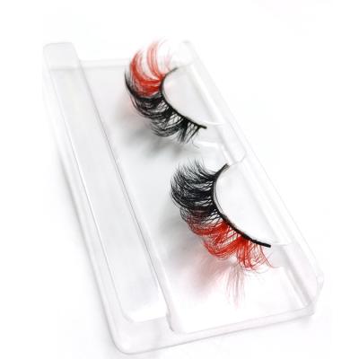 China Colorful Colored Lashes Strips Multi Colored Lashes Color 25mm Mink Lashes for sale