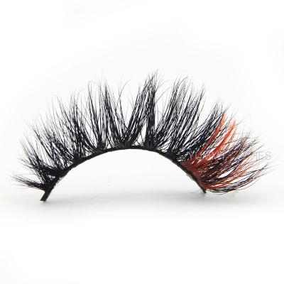 China Long Natural Multi Color Eyelash Strips Color Mink Eyelashes Vendor for sale