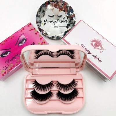 China Long Private Label Natural Mink Eyelashes Fluffy Mink Lashes 20mm Eyelash for sale