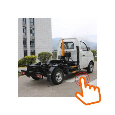 China Construction Material Shops 3 Ton Roll Arm Container Garbage Small Truck Hooklifter Truck For Sale for sale