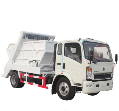 China Garbage Transport SINOTRUK HOWO 4x2 Swing Arm Garbage Truck for sale