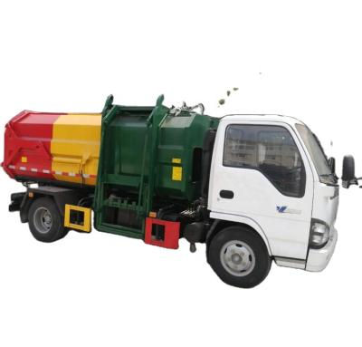 China Factory 5m3 Side Loader Refuse Truck Waste Rear Dump Vehicles for sale