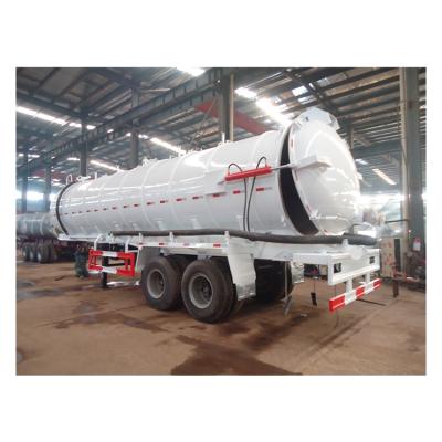 China China Top Quality 2 Axle Truck Trailer 25000 Liters Sewage Suction Tank Semi Trailer for sale