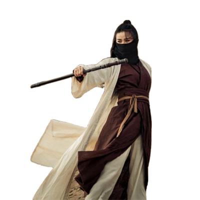 China Ancient Hanfu Woman Portrait Women Desert Swords Tang Martial Arts Costume Studio Hanfu Clothing Movie TV Suits Stage Equipment Cotton Canvas for sale