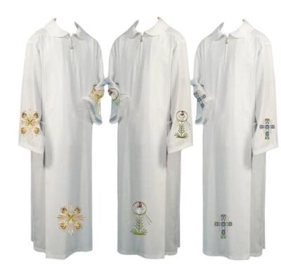 China White Catholic Long Robe Church Gown Costume Priest Clothing Costume Long Robe Church Gown Tall Religious Catholic Father Priest for sale