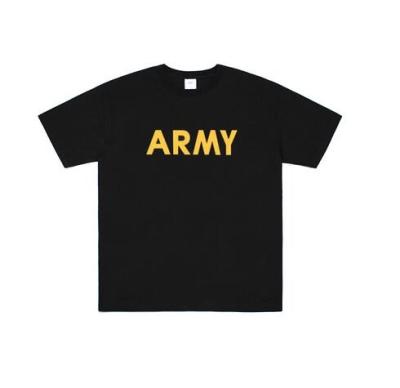 China New Fitness Soldiers Anti-wrinkle training soldiers T-shirt pure cotton men's loose size youth sports fashion home-made T-shirt for sale