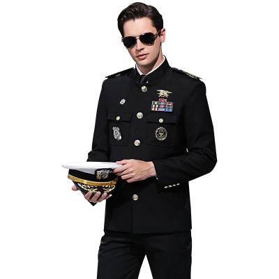 China Captain Uniform Suits Hat + High Quality International Sailor Jacket + Pants Stand Collar Security Clothing Cruise Protocol Banquet Suit for sale