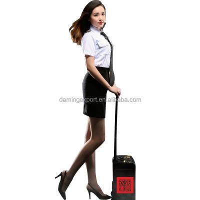 China Pilot Female Short Sleeve Airline Captain Woman Hat Shirt Skirt Accessories Set Airline Flight Attendant Uniform Civil Aviation Cosplay Exhibition for sale