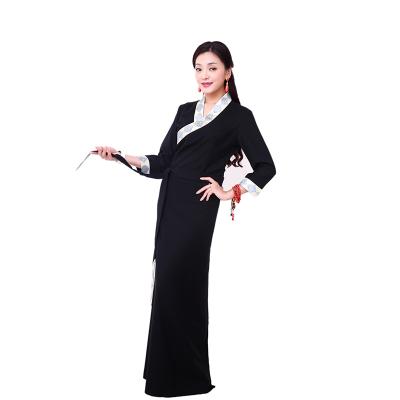 China Cangpao Tibet Chinese National Lifestyle Clothing Autumn Women Gown Summer Minorities Long Robe Minority Robe Clothing Tibetan Robe for sale