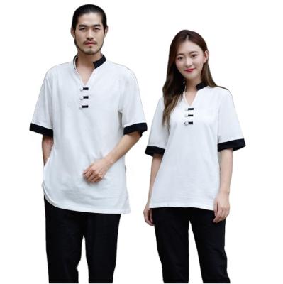 China Kungfu Taiji Suits Summer Cool Soft Comfortable Sports Suits Taiji Kuangfu Canvas Practice Yoga Cotton Wear Meditation Moving Head Clothing for sale