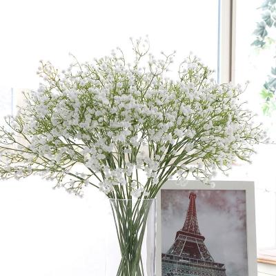 China High simulation popular white gypsophila artificial flowers artificial baby's breath for wedding decor for sale