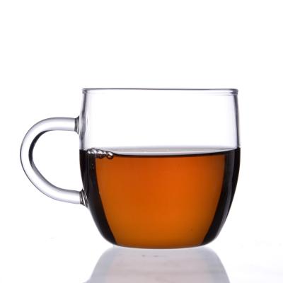 China BA47774 Sustainable Borosilicate Single Wall Glass Mug With Handle for sale