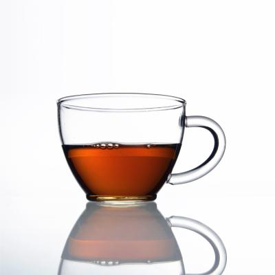 China BA38684 Large Sustainable High Quality Single Wall For Coffee / Tea Glass Cups / Mugs for sale