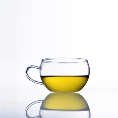 China BA38574 Sustainable Glassware With Single Wall Handle Espresso Coffee Water Cup for sale