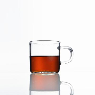 China BA37776 Sustainable Glassware With Single Wall Handle Espresso Coffee Water Cup for sale