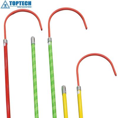 China T304 Insulated rescue hook telescopic safety rescue hook 6ft 8ft 10ft fiberglass handle rescue hook low price china for sale